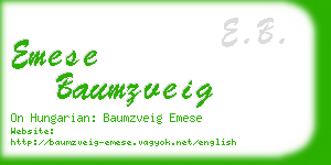 emese baumzveig business card